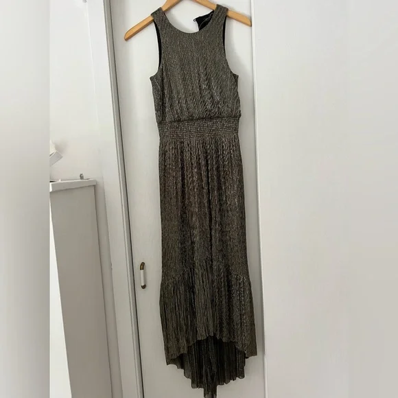 banana republic metallic high low dress Banana republic metallic silver high low dress